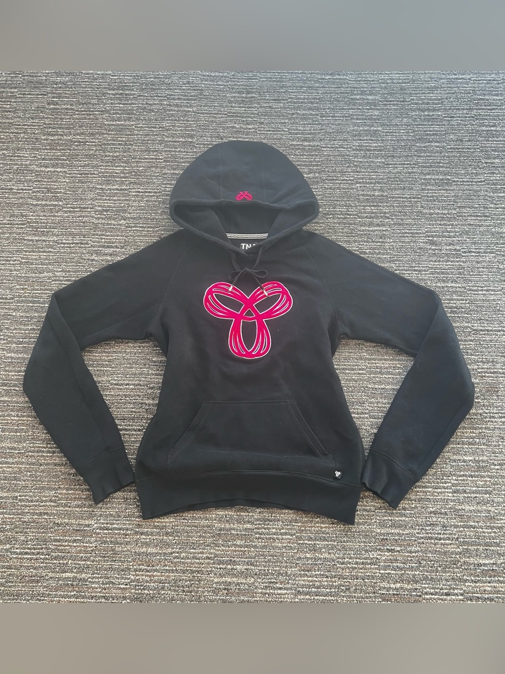 Y2K 2000s vintage TNA Aritzia athletic Black Pink Logo Hoodie Pullover S